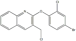 2-(4-bromo-2-chlorophenoxy)-3-(chloromethyl)quinoline Struktur