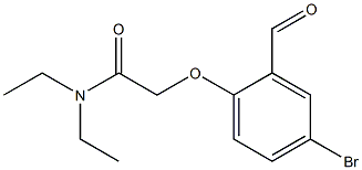 2-(4-bromo-2-formylphenoxy)-N,N-diethylacetamide Struktur