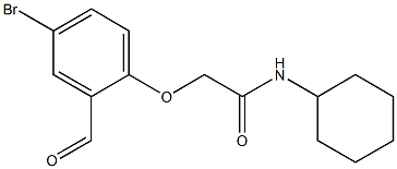 2-(4-bromo-2-formylphenoxy)-N-cyclohexylacetamide Struktur