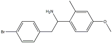 2-(4-bromophenyl)-1-(4-methoxy-2-methylphenyl)ethan-1-amine Struktur