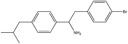 2-(4-bromophenyl)-1-[4-(2-methylpropyl)phenyl]ethan-1-amine Struktur