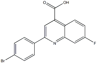 2-(4-bromophenyl)-7-fluoroquinoline-4-carboxylic acid Struktur