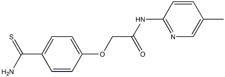 2-(4-carbamothioylphenoxy)-N-(5-methylpyridin-2-yl)acetamide Struktur