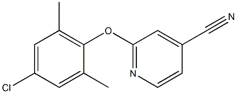 2-(4-chloro-2,6-dimethylphenoxy)pyridine-4-carbonitrile Struktur