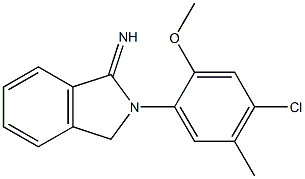 2-(4-chloro-2-methoxy-5-methylphenyl)-2,3-dihydro-1H-isoindol-1-imine Struktur