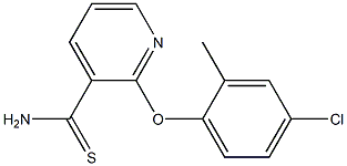 2-(4-chloro-2-methylphenoxy)pyridine-3-carbothioamide Struktur