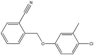 2-(4-chloro-3-methylphenoxymethyl)benzonitrile Struktur