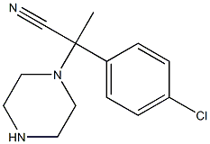 2-(4-chlorophenyl)-2-(piperazin-1-yl)propanenitrile Struktur