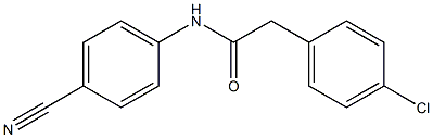 2-(4-chlorophenyl)-N-(4-cyanophenyl)acetamide Struktur