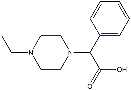 2-(4-ethylpiperazin-1-yl)-2-phenylacetic acid Struktur