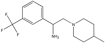 2-(4-methylpiperidin-1-yl)-1-[3-(trifluoromethyl)phenyl]ethanamine Struktur