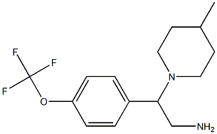 2-(4-methylpiperidin-1-yl)-2-[4-(trifluoromethoxy)phenyl]ethan-1-amine Struktur