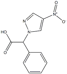 2-(4-nitro-1H-pyrazol-1-yl)-2-phenylacetic acid Struktur