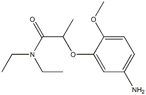 2-(5-amino-2-methoxyphenoxy)-N,N-diethylpropanamide Struktur