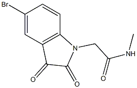 2-(5-bromo-2,3-dioxo-2,3-dihydro-1H-indol-1-yl)-N-methylacetamide Struktur