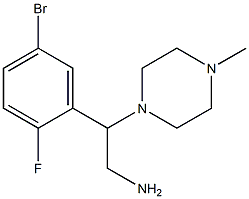 2-(5-bromo-2-fluorophenyl)-2-(4-methylpiperazin-1-yl)ethanamine Struktur