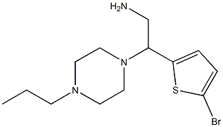 2-(5-bromothiophen-2-yl)-2-(4-propylpiperazin-1-yl)ethan-1-amine Struktur