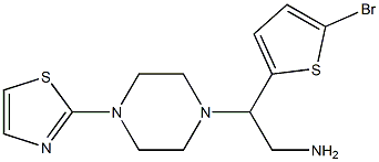 2-(5-bromothiophen-2-yl)-2-[4-(1,3-thiazol-2-yl)piperazin-1-yl]ethan-1-amine Struktur