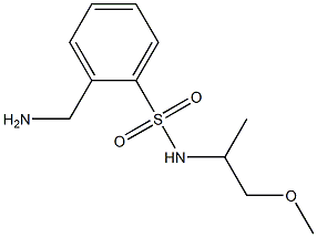 2-(aminomethyl)-N-(1-methoxypropan-2-yl)benzene-1-sulfonamide Struktur