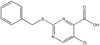 2-(benzylthio)-5-chloropyrimidine-4-carboxylic acid Struktur