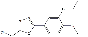 2-(chloromethyl)-5-(3,4-diethoxyphenyl)-1,3,4-oxadiazole Struktur