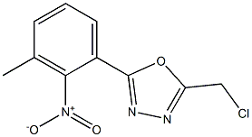 2-(chloromethyl)-5-(3-methyl-2-nitrophenyl)-1,3,4-oxadiazole Struktur