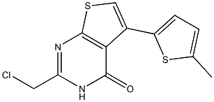 2-(chloromethyl)-5-(5-methylthiophen-2-yl)-3H,4H-thieno[2,3-d]pyrimidin-4-one Struktur