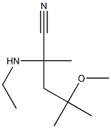 2-(ethylamino)-4-methoxy-2,4-dimethylpentanenitrile Struktur