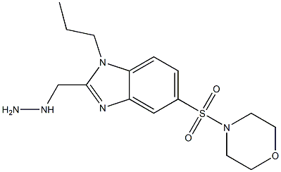 2-(hydrazinomethyl)-5-(morpholin-4-ylsulfonyl)-1-propyl-1H-benzimidazole Struktur