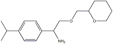 2-(oxan-2-ylmethoxy)-1-[4-(propan-2-yl)phenyl]ethan-1-amine Struktur