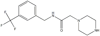 2-(piperazin-1-yl)-N-{[3-(trifluoromethyl)phenyl]methyl}acetamide Struktur