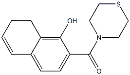 2-(thiomorpholin-4-ylcarbonyl)naphthalen-1-ol Struktur