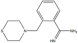 2-(thiomorpholin-4-ylmethyl)benzene-1-carboximidamide Struktur