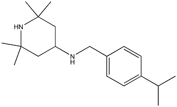 2,2,6,6-tetramethyl-N-{[4-(propan-2-yl)phenyl]methyl}piperidin-4-amine Struktur