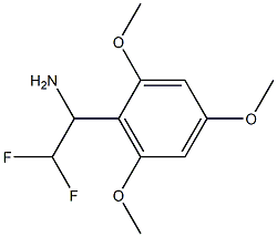 2,2-difluoro-1-(2,4,6-trimethoxyphenyl)ethan-1-amine Struktur