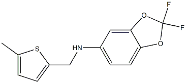 2,2-difluoro-N-[(5-methylthiophen-2-yl)methyl]-2H-1,3-benzodioxol-5-amine Struktur