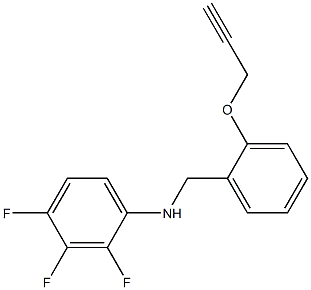 2,3,4-trifluoro-N-{[2-(prop-2-yn-1-yloxy)phenyl]methyl}aniline Struktur