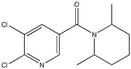 2,3-dichloro-5-[(2,6-dimethylpiperidin-1-yl)carbonyl]pyridine Struktur