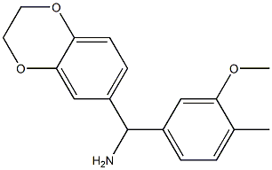 2,3-dihydro-1,4-benzodioxin-6-yl(3-methoxy-4-methylphenyl)methanamine Struktur