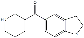 2,3-dihydro-1-benzofuran-5-yl(piperidin-3-yl)methanone Struktur