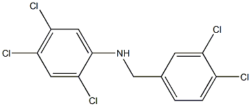 2,4,5-trichloro-N-[(3,4-dichlorophenyl)methyl]aniline Struktur