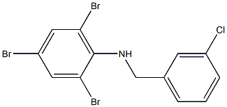 2,4,6-tribromo-N-[(3-chlorophenyl)methyl]aniline Struktur