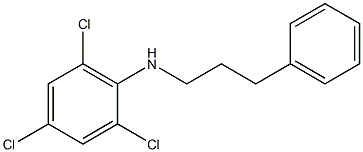 2,4,6-trichloro-N-(3-phenylpropyl)aniline Struktur