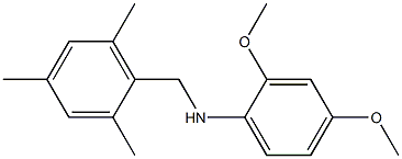 2,4-dimethoxy-N-[(2,4,6-trimethylphenyl)methyl]aniline Struktur