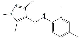 2,4-dimethyl-N-[(1,3,5-trimethyl-1H-pyrazol-4-yl)methyl]aniline Struktur