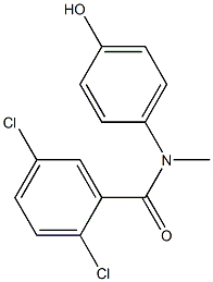 2,5-dichloro-N-(4-hydroxyphenyl)-N-methylbenzamide Struktur