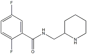 2,5-difluoro-N-(piperidin-2-ylmethyl)benzamide Struktur