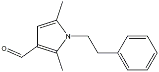 2,5-dimethyl-1-(2-phenylethyl)-1H-pyrrole-3-carbaldehyde Struktur