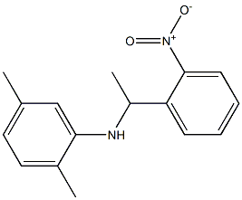 2,5-dimethyl-N-[1-(2-nitrophenyl)ethyl]aniline Struktur