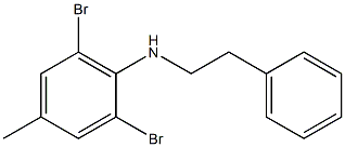 2,6-dibromo-4-methyl-N-(2-phenylethyl)aniline Struktur